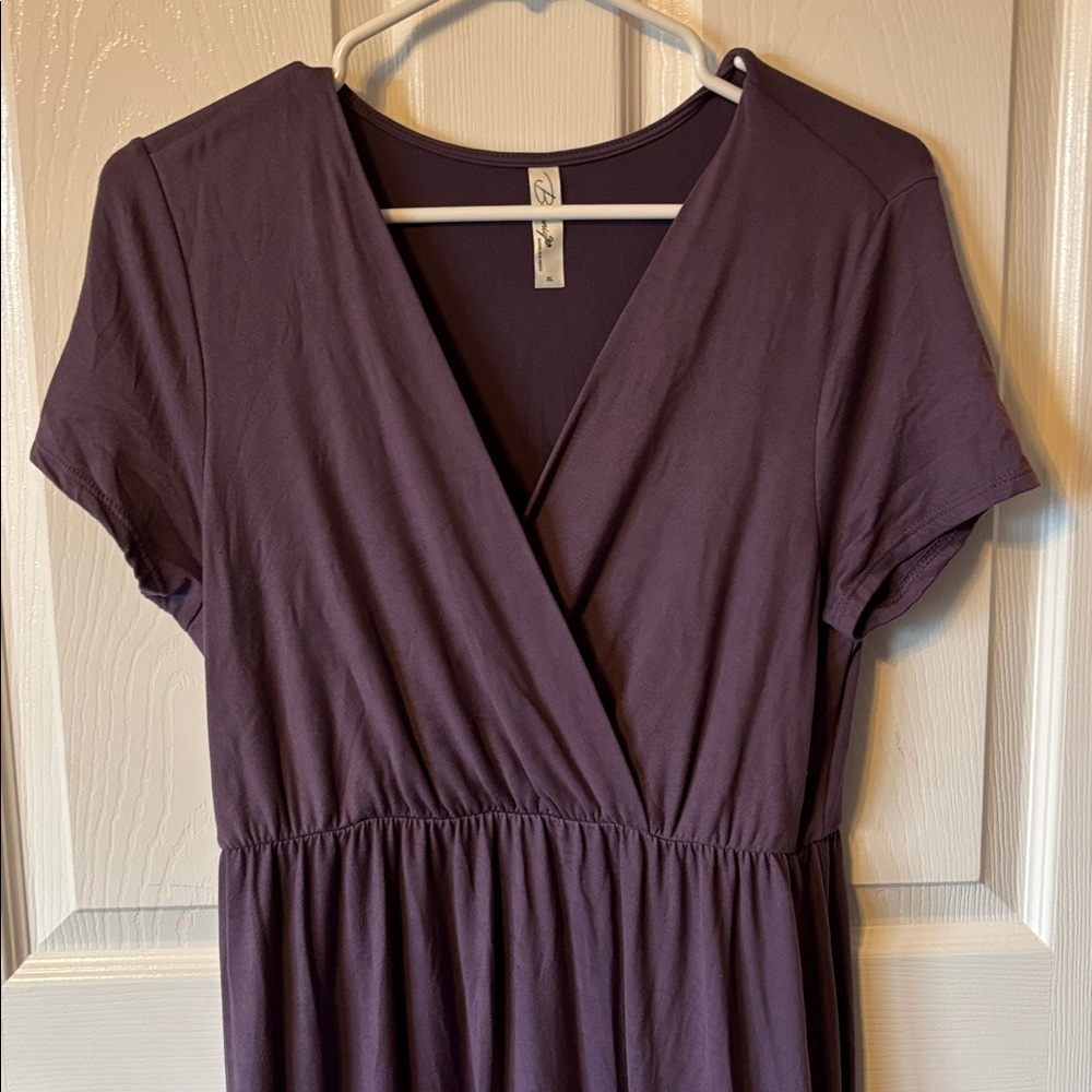 Purple High-Low Dress - Picture 2 of 6